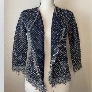 Joie Women’s Tweed black Blazer open front Jacket Size  XS